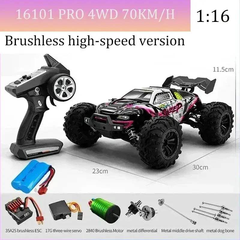 High Speed RC Car With Brushless Motor And Led Lights - ToylandEU