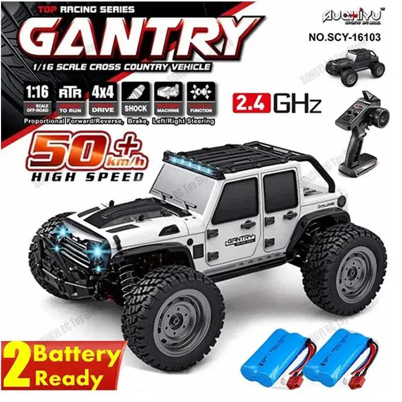 High Speed RC Monster Truck 4WD With LED Lights Waterproof - ToylandEU