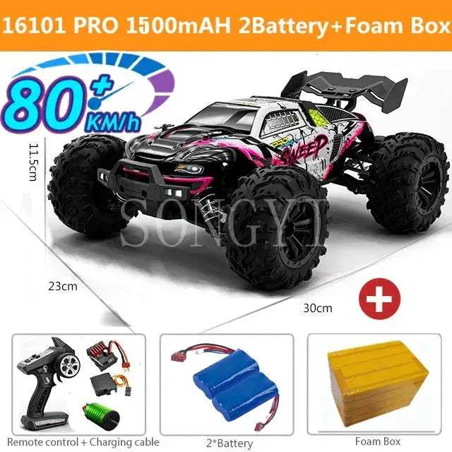 High Speed RC Monster Truck 4WD With LED Lights Waterproof - ToylandEU