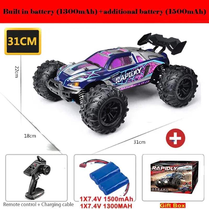 High Speed RC Monster Truck 4WD With LED Lights Waterproof - ToylandEU