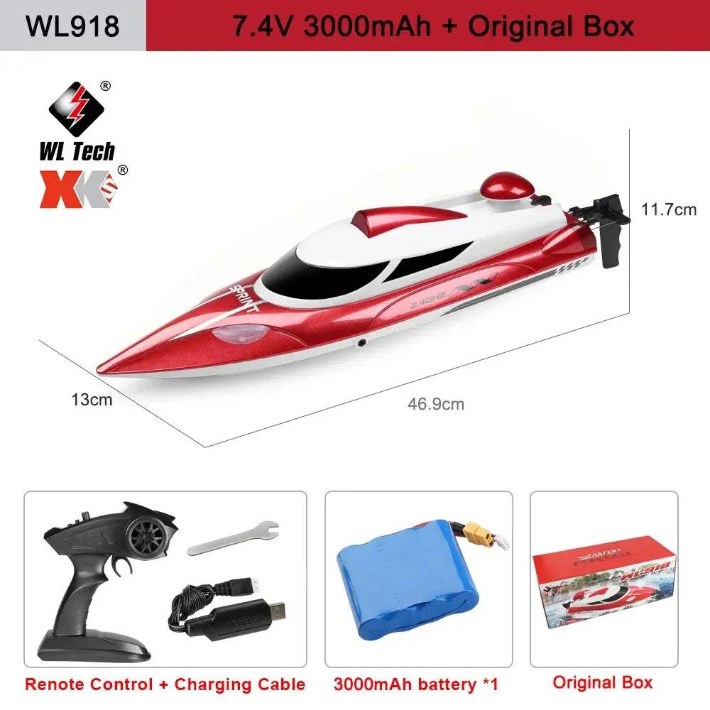 High Speed RC Speedboat WLtoys WL918 With Remote Control - ToylandEU