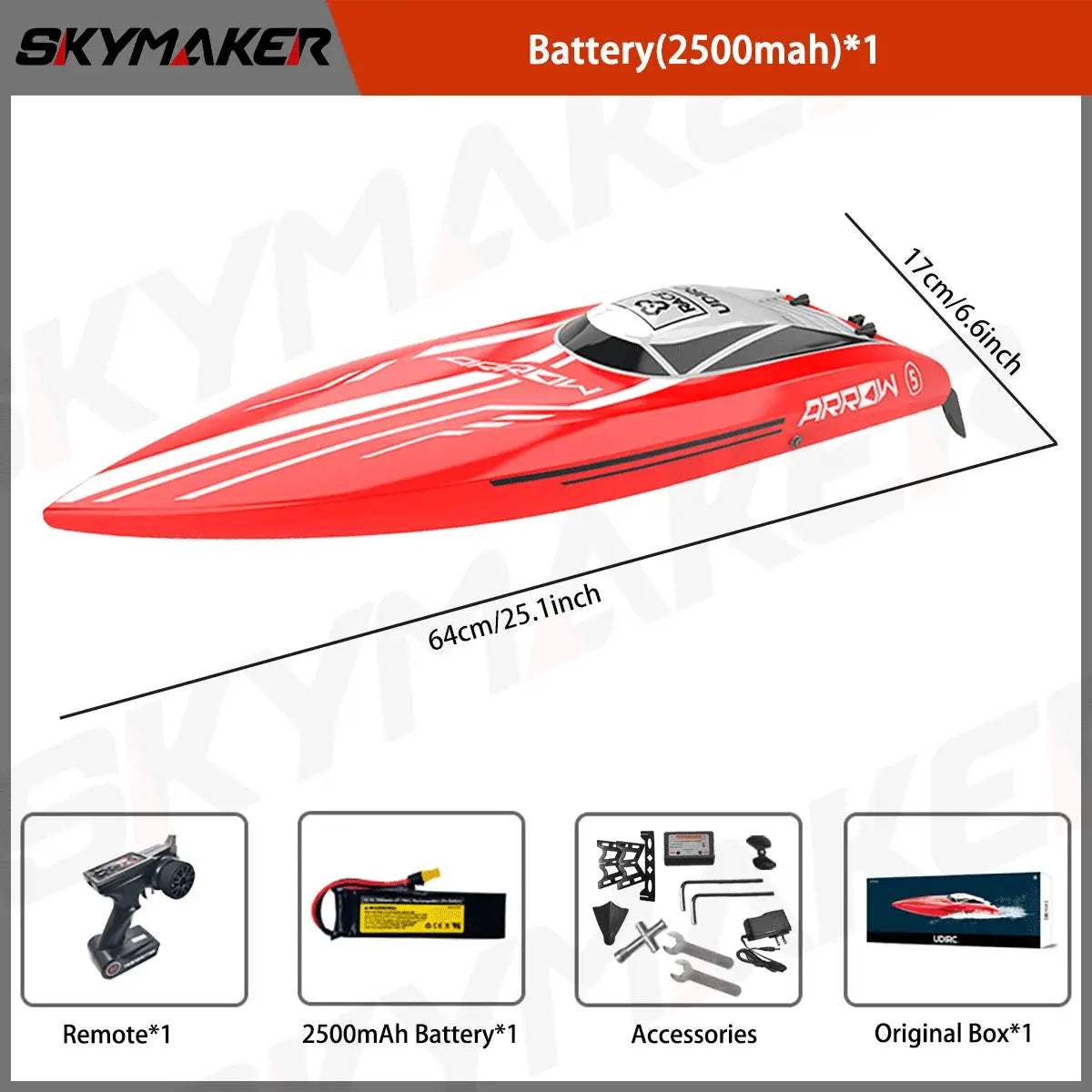High Speed RC Speedboat With Brushless Motor 2 4GHz Remote - ToylandEU