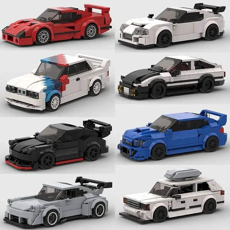 MOC Speed Super Race Car Vehicle Racing Model Building Blocks Bricks Rally Sport Pickup Truck Toy City Technical Christmas gift - ToylandEU