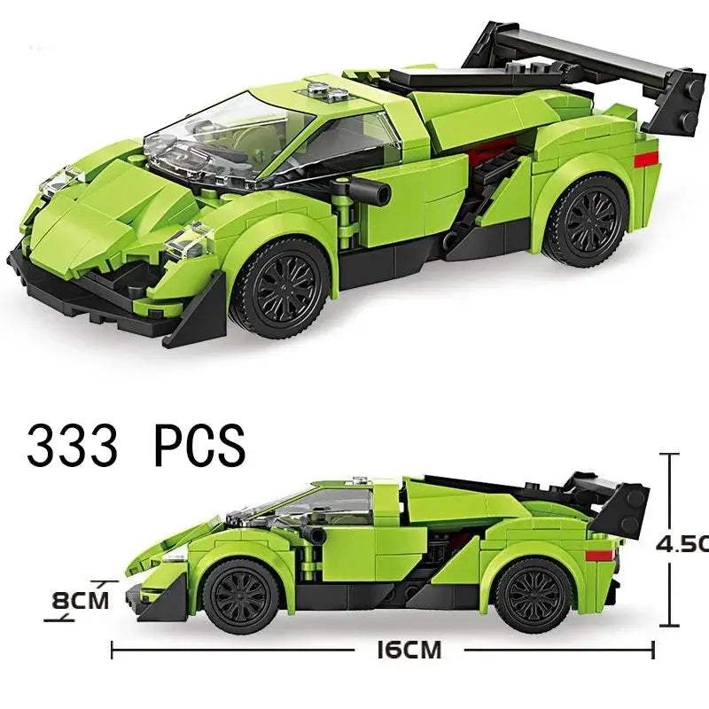 MOC Speed Super Race Car Vehicle Racing Model Building Blocks Bricks Rally Sport Pickup Truck Toy City Technical Christmas gift - ToylandEU