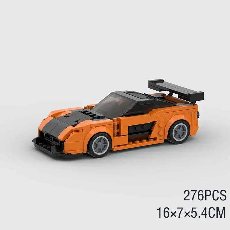 MOC Speed Super Race Car Vehicle Racing Model Building Blocks Bricks Rally Sport Pickup Truck Toy City Technical Christmas gift - ToylandEU
