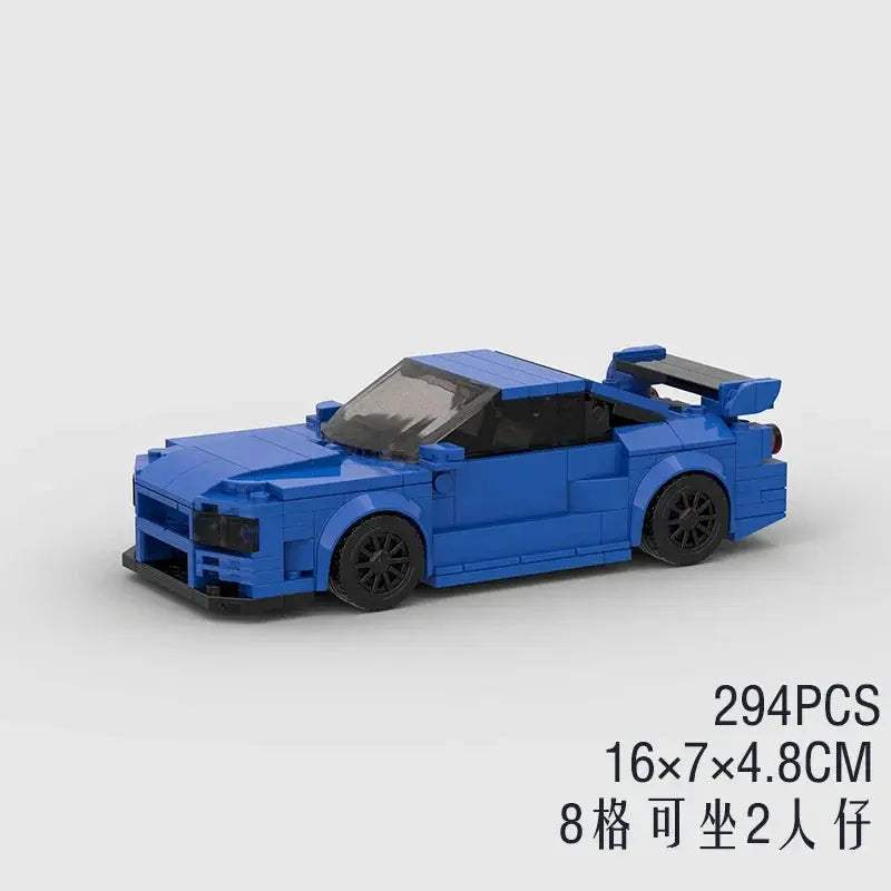 MOC Speed Super Race Car Vehicle Racing Model Building Blocks Bricks Rally Sport Pickup Truck Toy City Technical Christmas gift - ToylandEU