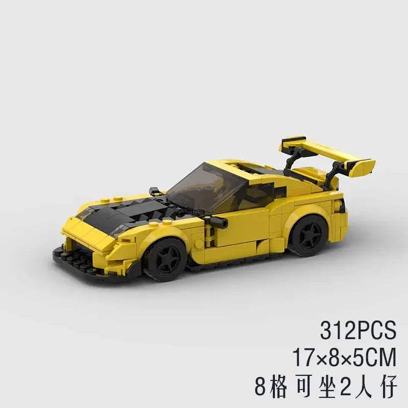 MOC Speed Super Race Car Vehicle Racing Model Building Blocks Bricks Rally Sport Pickup Truck Toy City Technical Christmas gift - ToylandEU