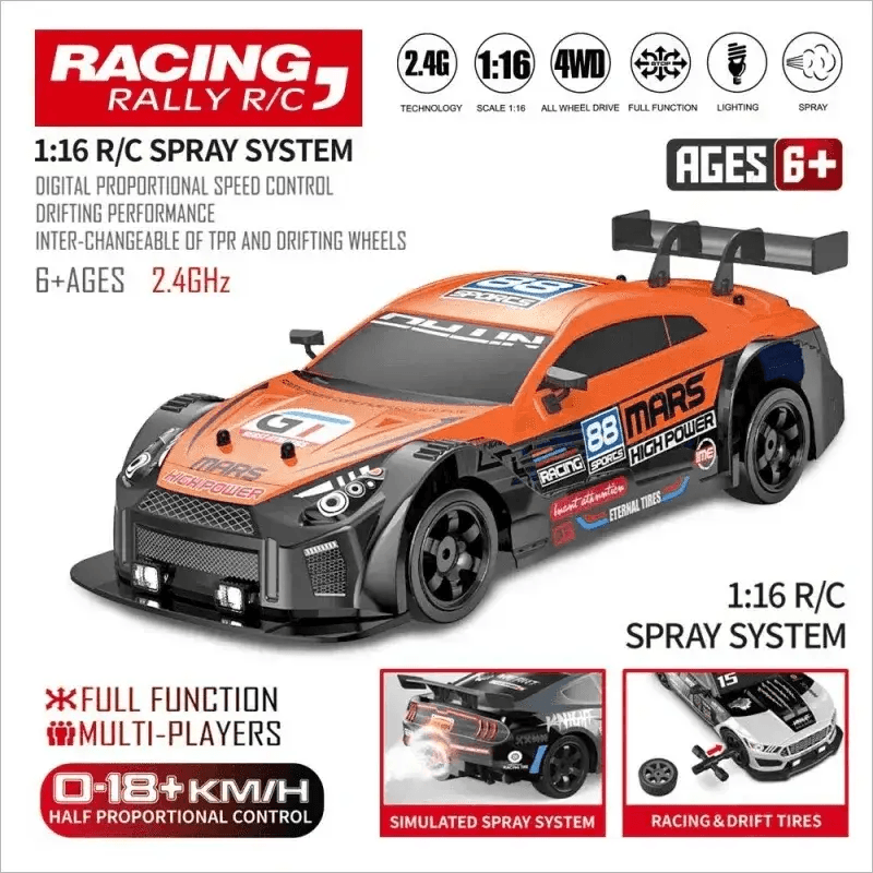  High Speed Remote Control Drift Car with Two Tire Options - ToylandEU  -  ToylandEU™