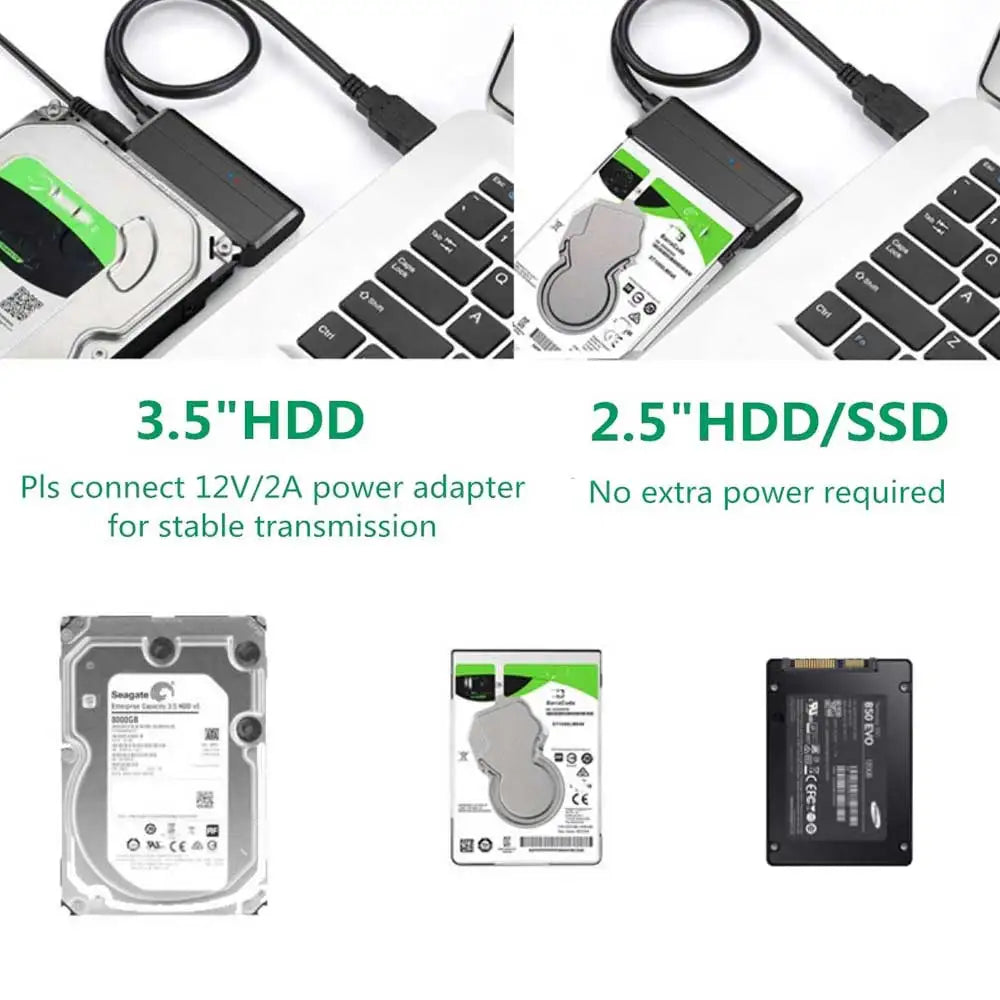 High-Speed USB 3.0 to SATA Adapter for 2.5" HDD/SSD - 6Gbps Transfer - ToylandEU