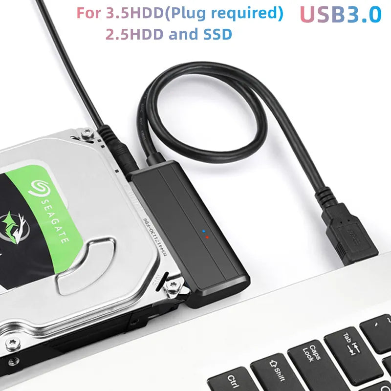 High-Speed USB 3.0 to SATA Adapter for 2.5" HDD/SSD - 6Gbps Transfer - ToylandEU