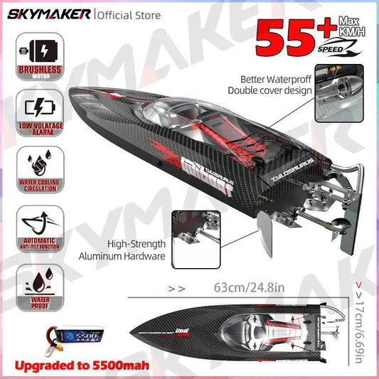  High Speed Waterproof RC Boat Brushless Power 4 Channel -  ToylandEU™