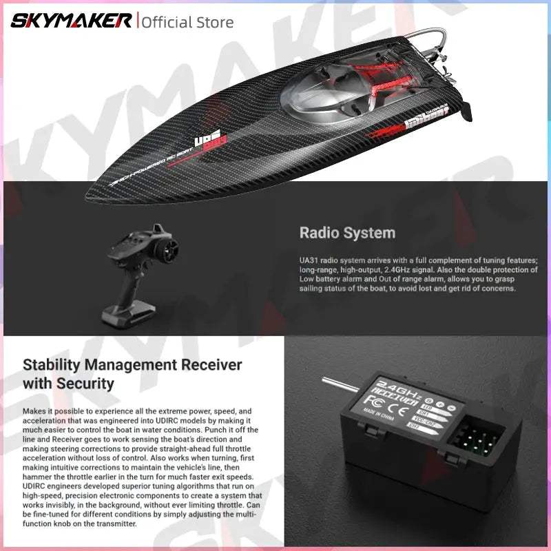 High Speed Waterproof RC Boat With Brushless Power GHz - ToylandEU