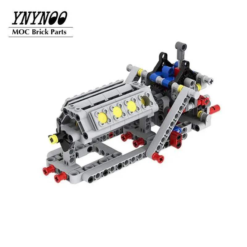 High-Tech Mechanical Power Group V8 Engine Cylinder MOC Toys Building Bricks MOC - ToylandEU