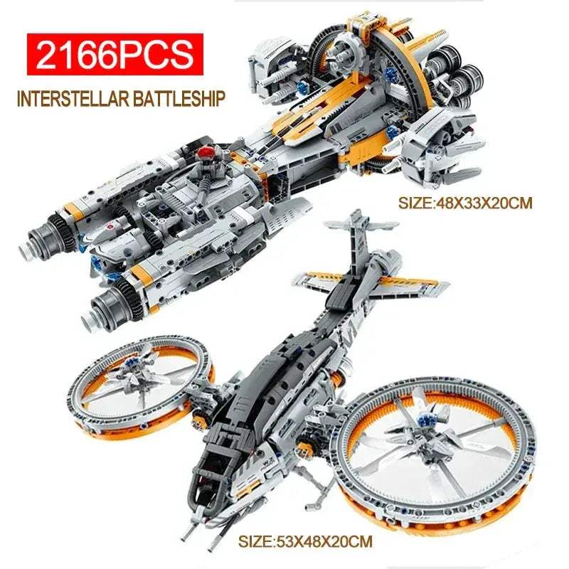 High Tech Space Starfighter Building Blocks Kit For STEM Learning - ToylandEU
