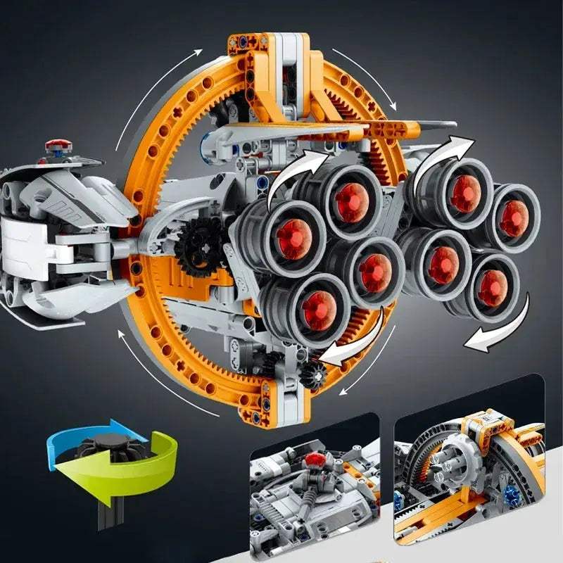 High Tech Space Starfighter Building Blocks Kit For STEM Learning - ToylandEU