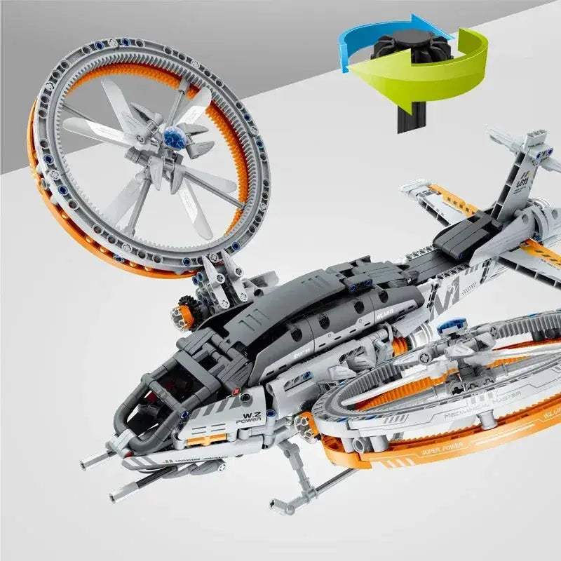 High Tech Space Starfighter Building Blocks Kit For STEM Learning - ToylandEU
