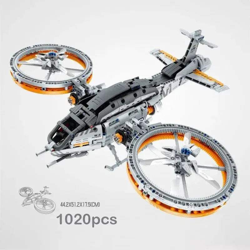 High Tech Space Starfighter Building Blocks Kit For STEM Learning - ToylandEU