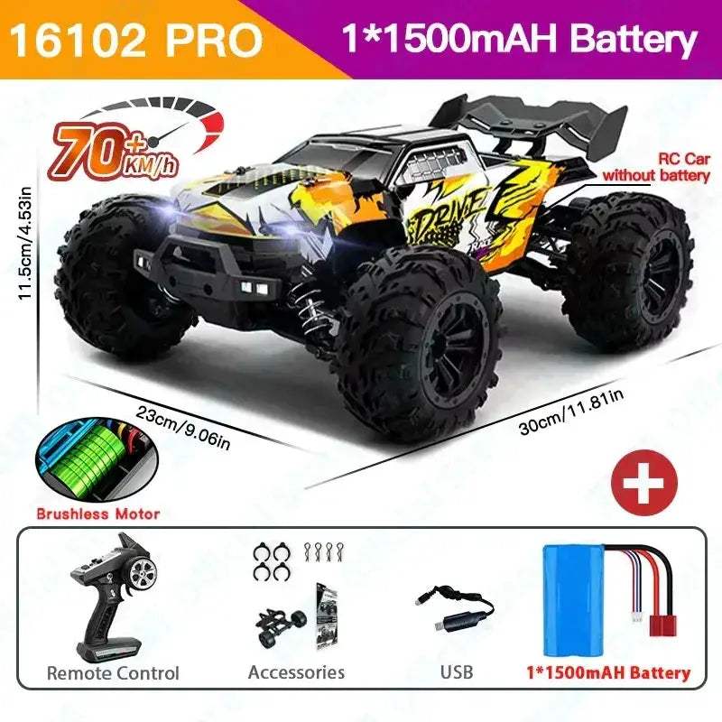 High Velocity 4WD RC Car With Brilliant LED Lights - ToylandEU