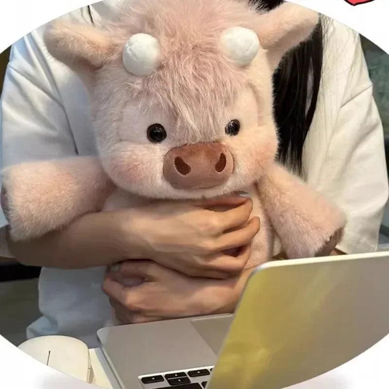 Highland Cow Plush Toy Soft Huggable Gift For All Ages 