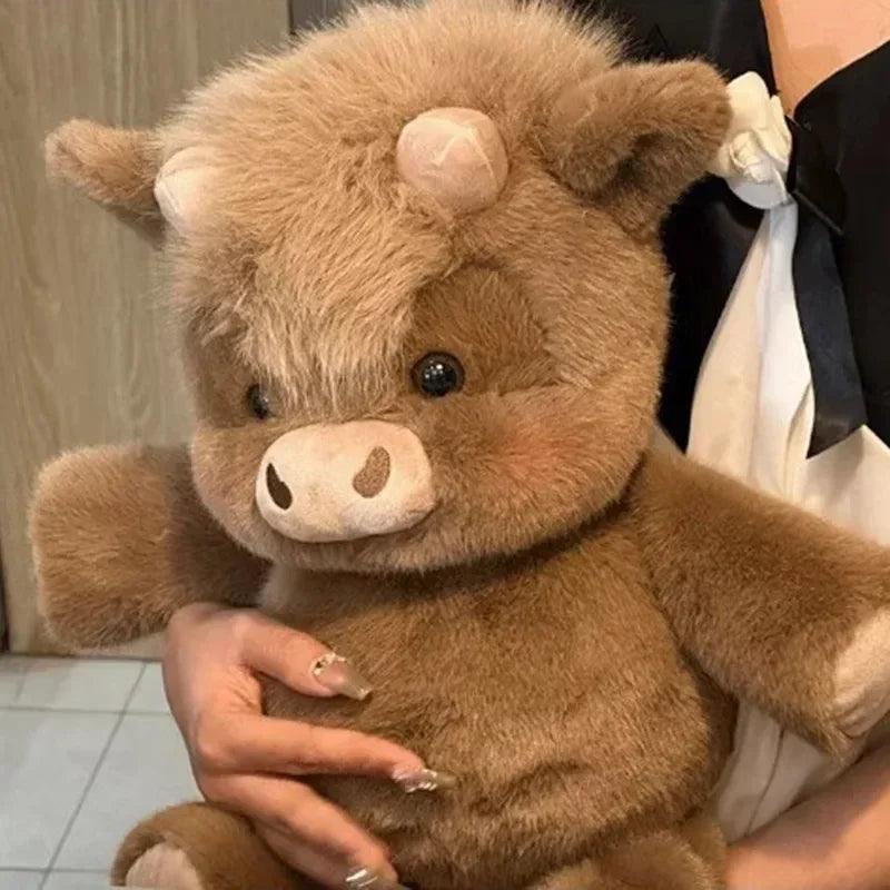  Highland Cow Plush Toy Soft Huggable Gift For All Ages 