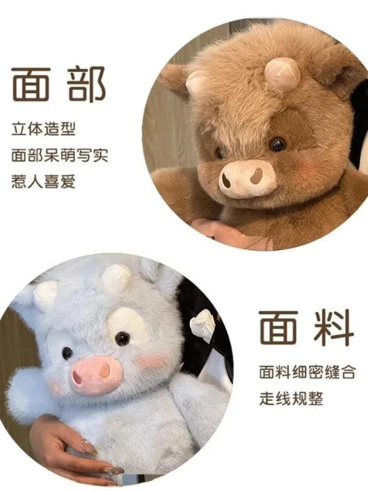  Highland Cow Plush Toy Soft Huggable Gift For All Ages 