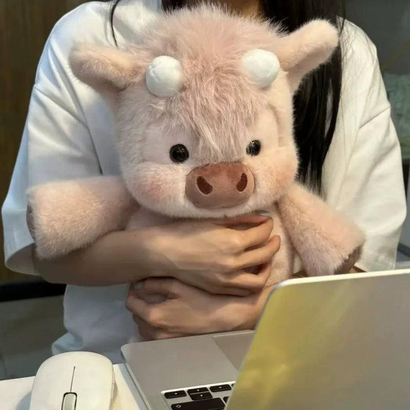  Highland Cow Plush Toy Soft Huggable Gift For All Ages 