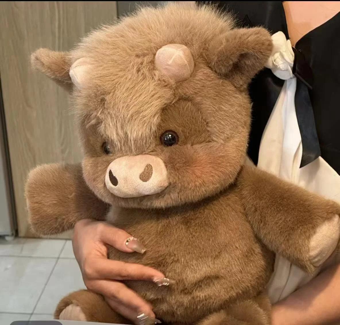  Highland Cow Plush Toy Soft Huggable Gift For All Ages 