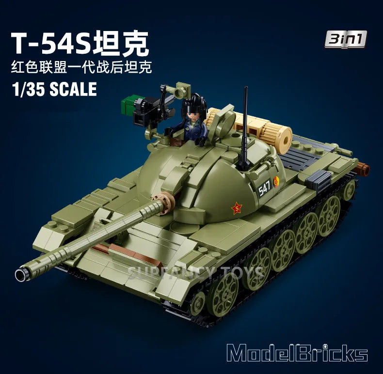 Highly Detailed Building Block Set Military Tank Transport Helicopter Gunship For Ages 12 And Up - ToylandEU