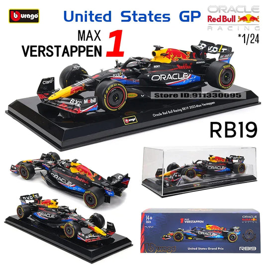 Highly Detailed Diecast F1 Car 1 24 Red Bull RB19 - ToylandEU
