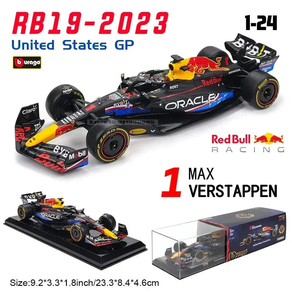 Highly Detailed Diecast F1 Car 1 24 Red Bull RB19 - ToylandEU