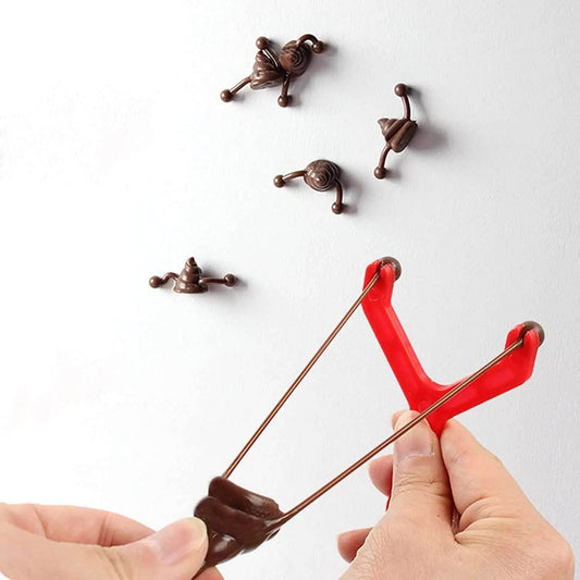 Hilarious 12-Pack Mini Rubber Poop Slingshot Toys for Endless Fun - ToylandEU
