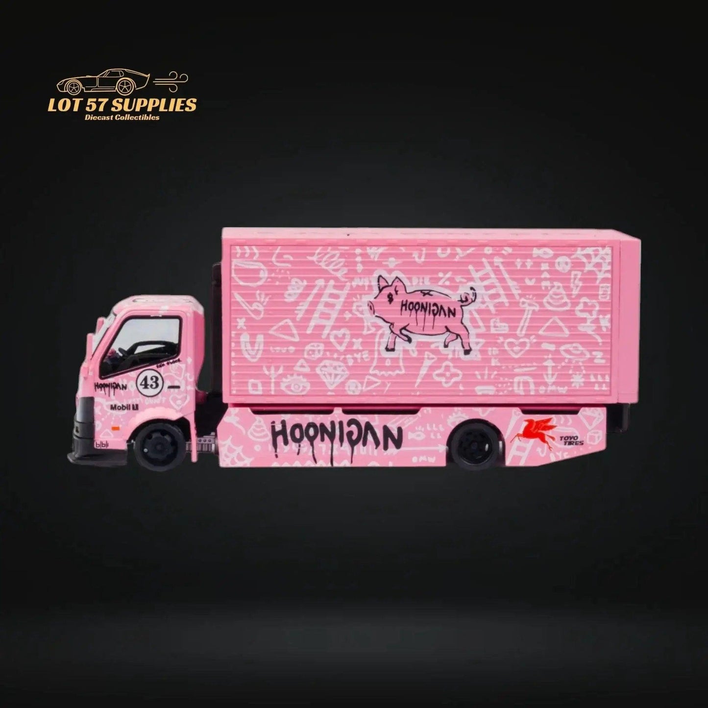  Hino 300 Diecast Box Truck Pink Livery Functional Bed -  ToylandEU™