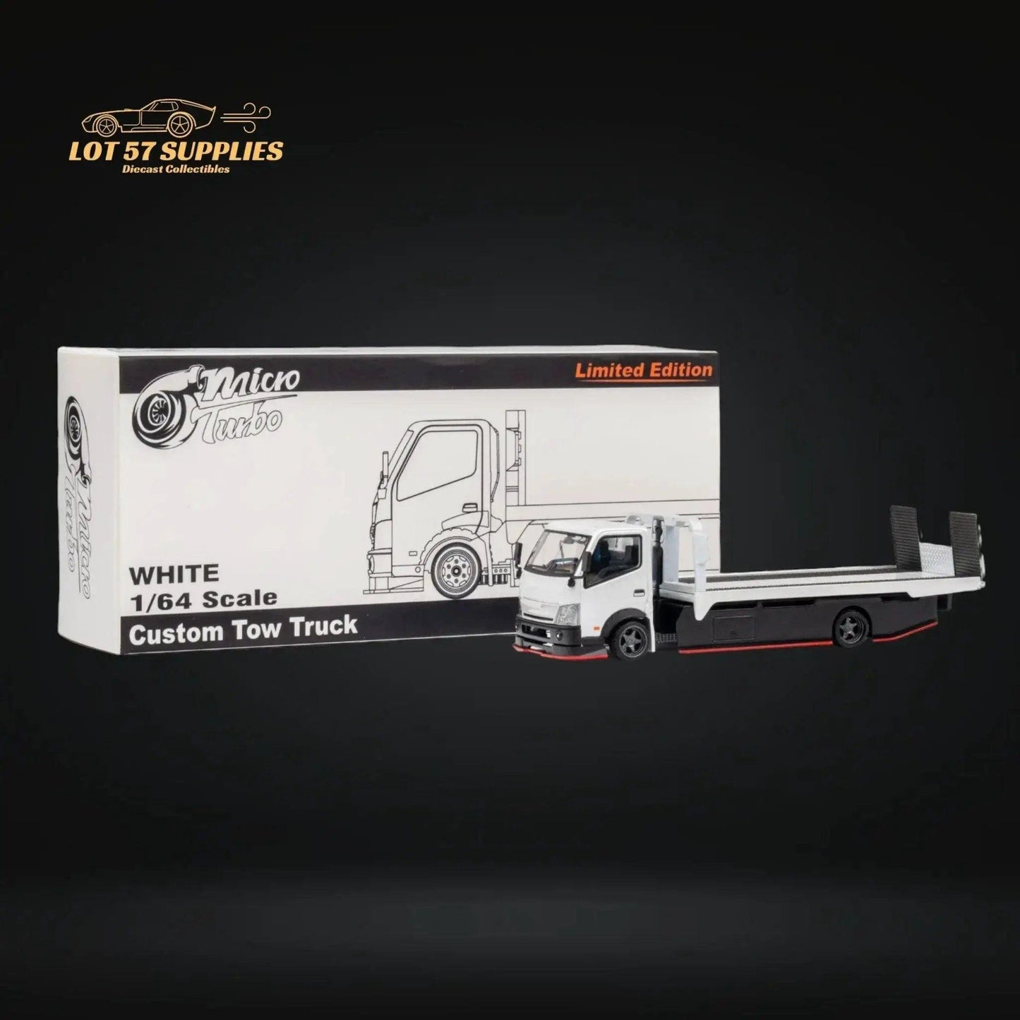  Hino 300 Diecast Flatbed Truck Functional Bed White -  ToylandEU™