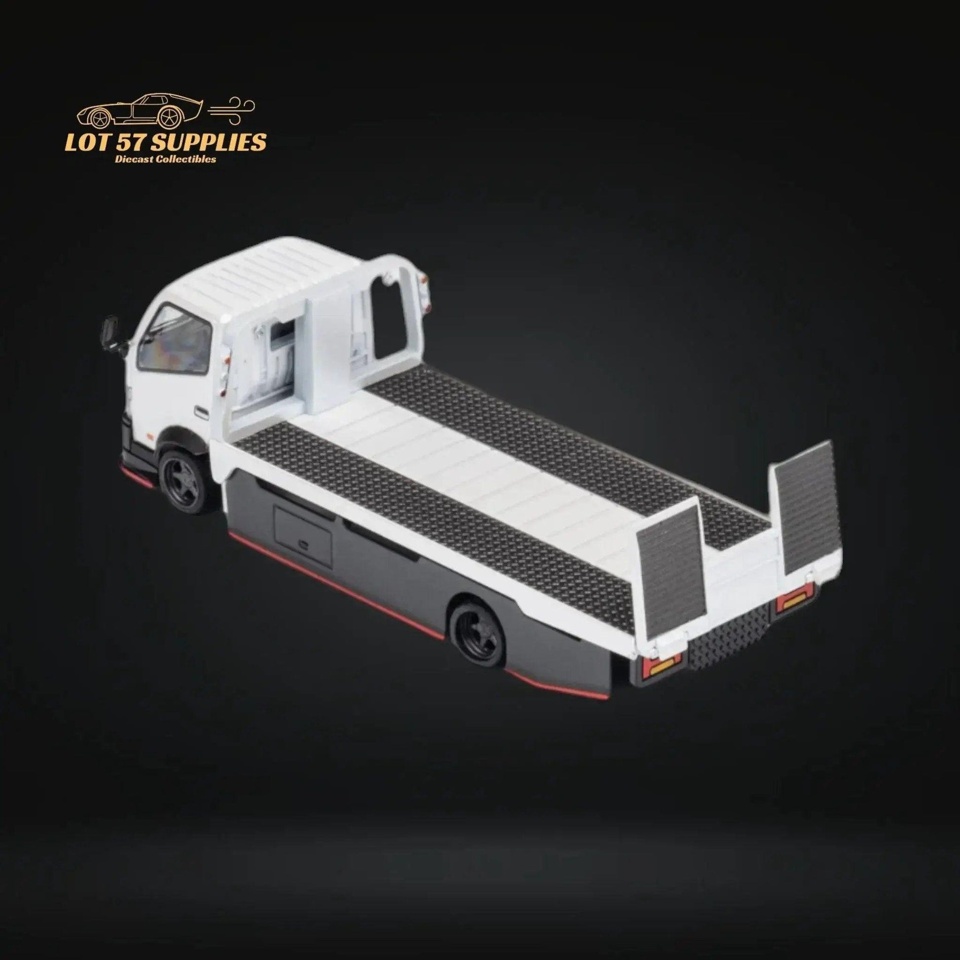  Hino 300 Diecast Flatbed Truck Functional Bed White -  ToylandEU™