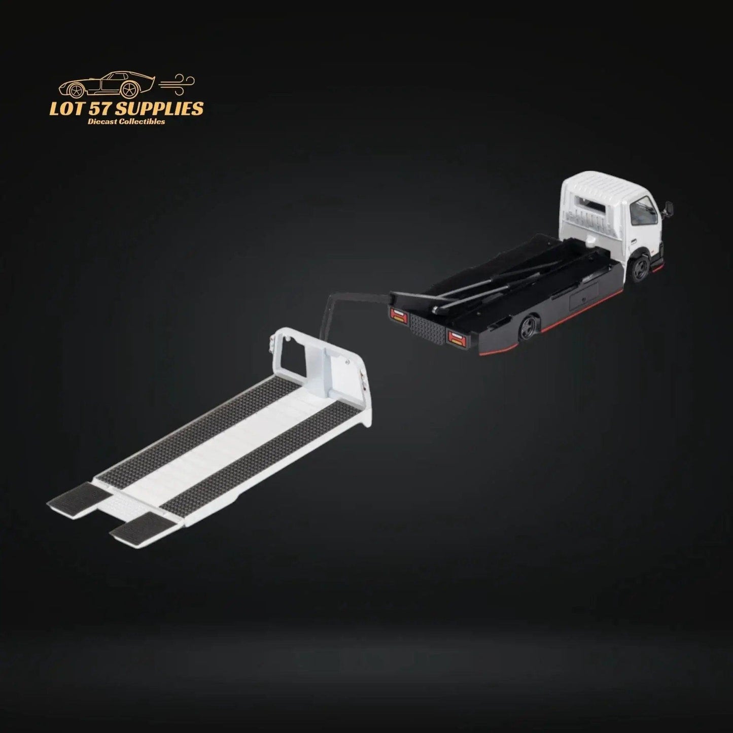  Hino 300 Diecast Flatbed Truck Functional Bed White -  ToylandEU™