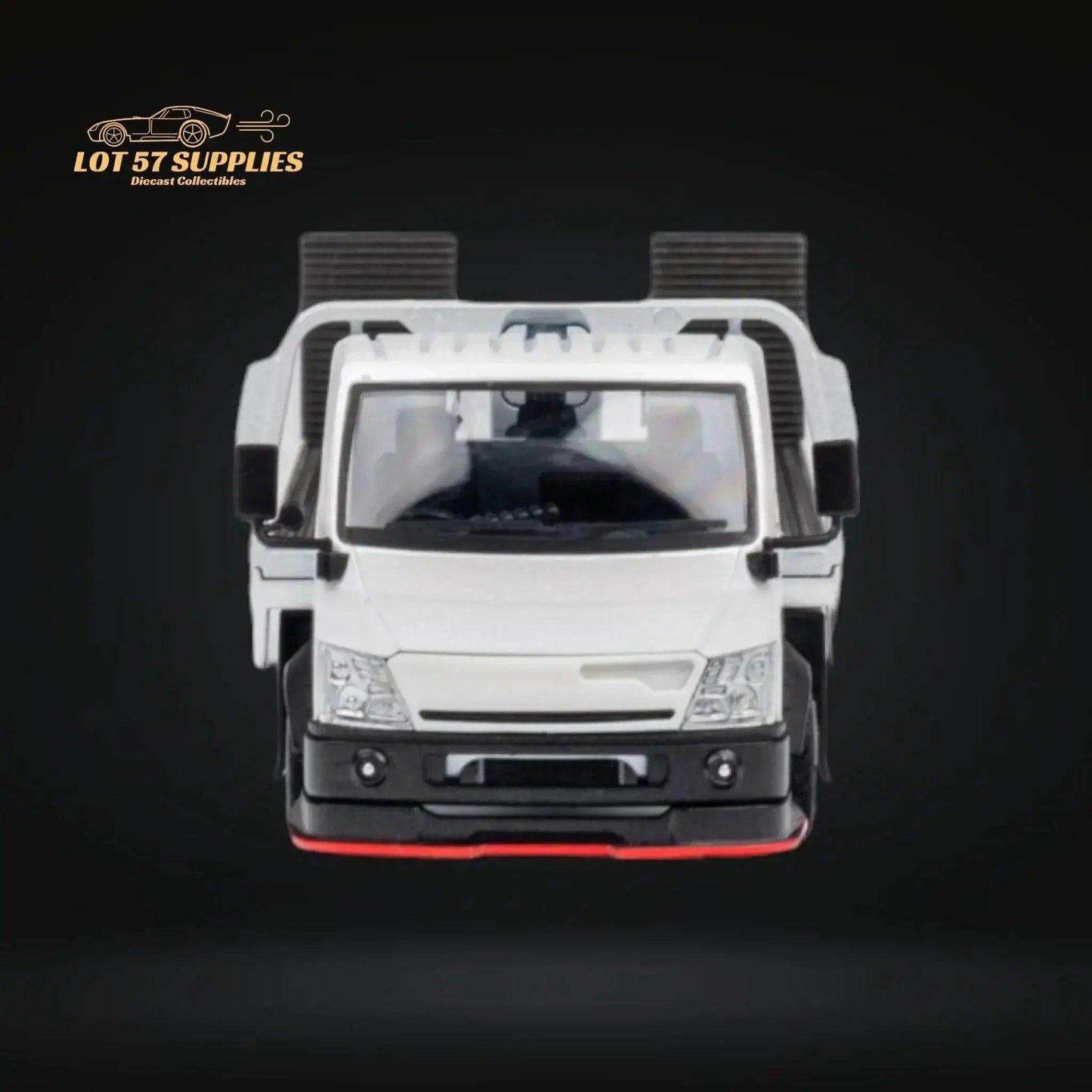  Hino 300 Diecast Flatbed Truck Functional Bed White -  ToylandEU™