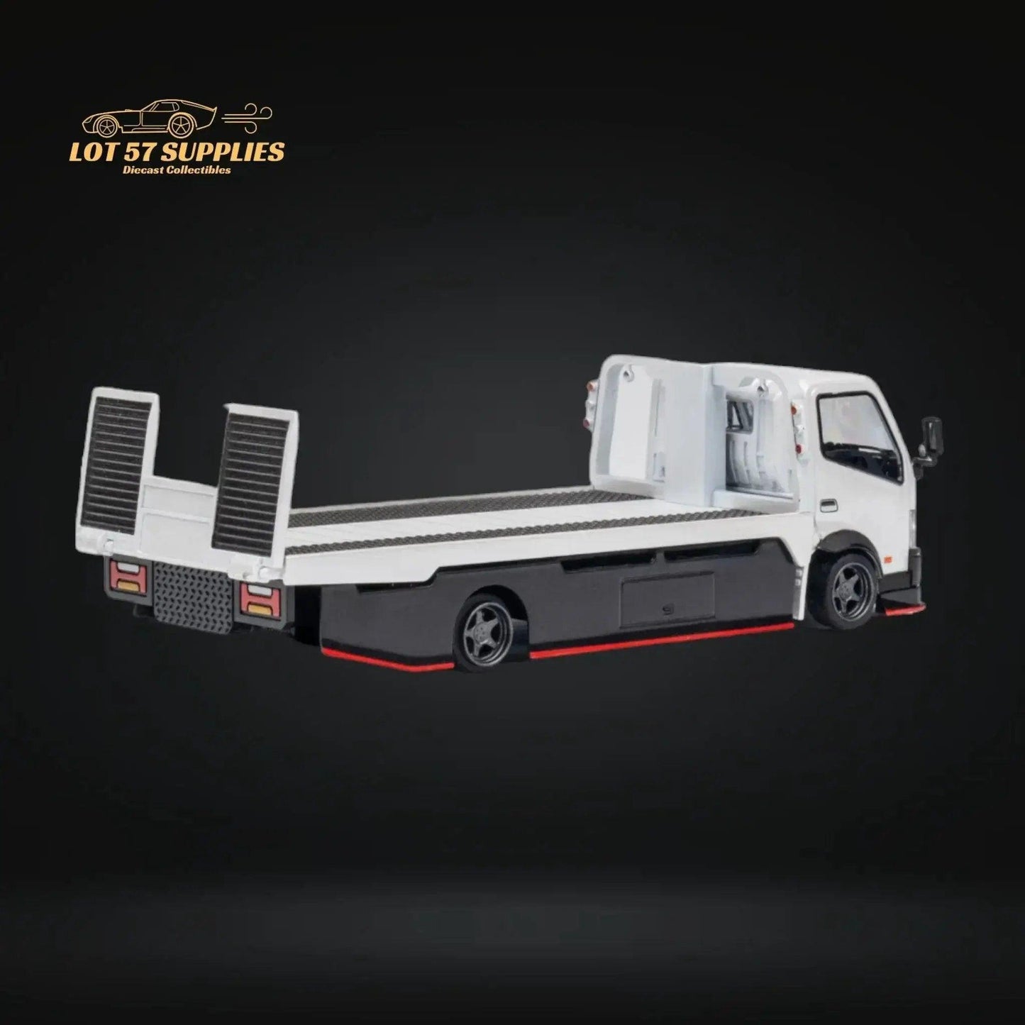  Hino 300 Diecast Flatbed Truck Functional Bed White -  ToylandEU™