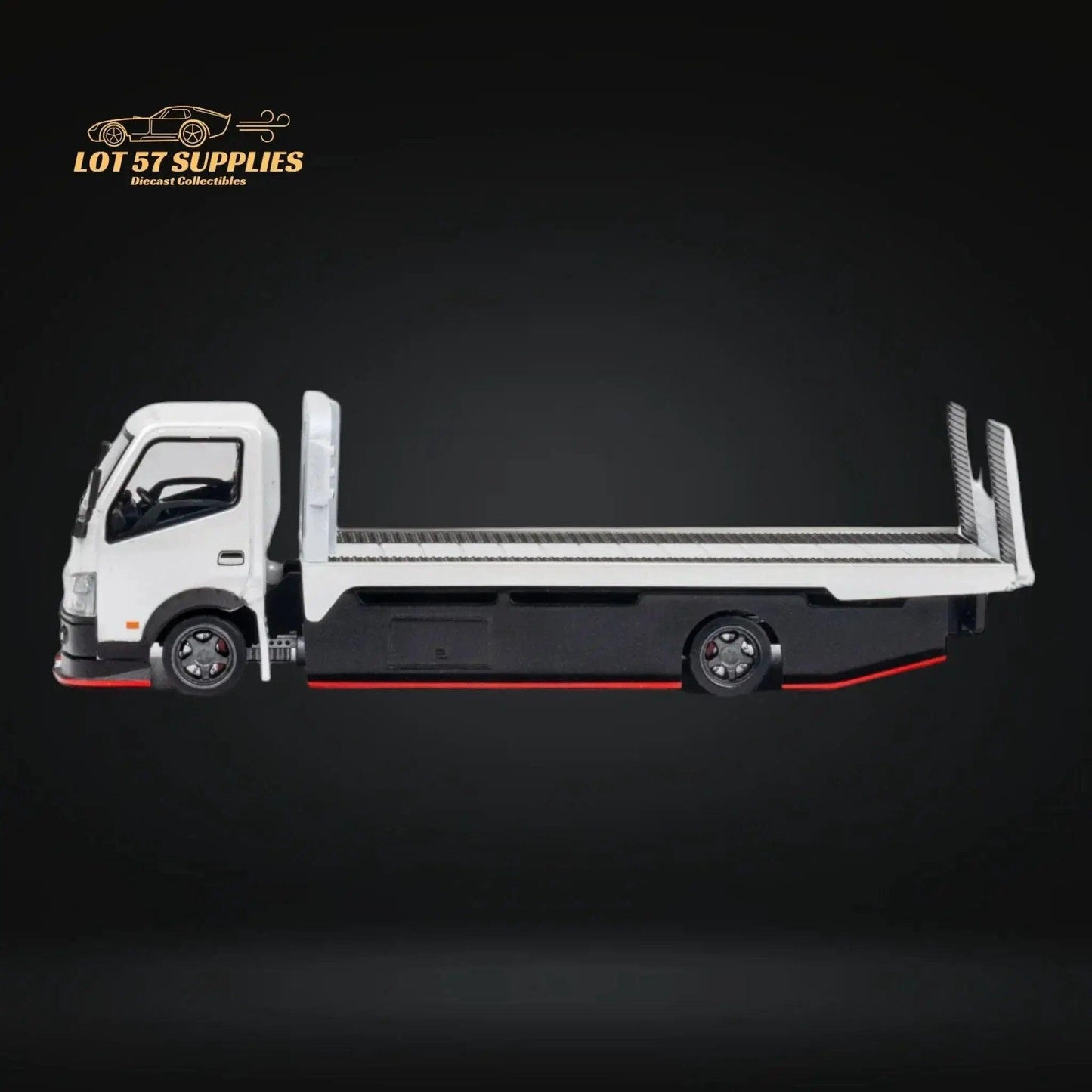 Hino 300 Diecast Flatbed Truck Functional Bed White -  ToylandEU™