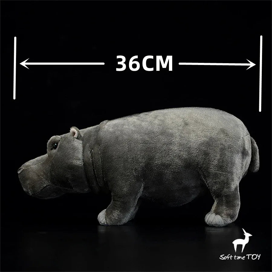 Hippo Plush Toy Lifelike Anime Cute Stuffed Animal - ToylandEU