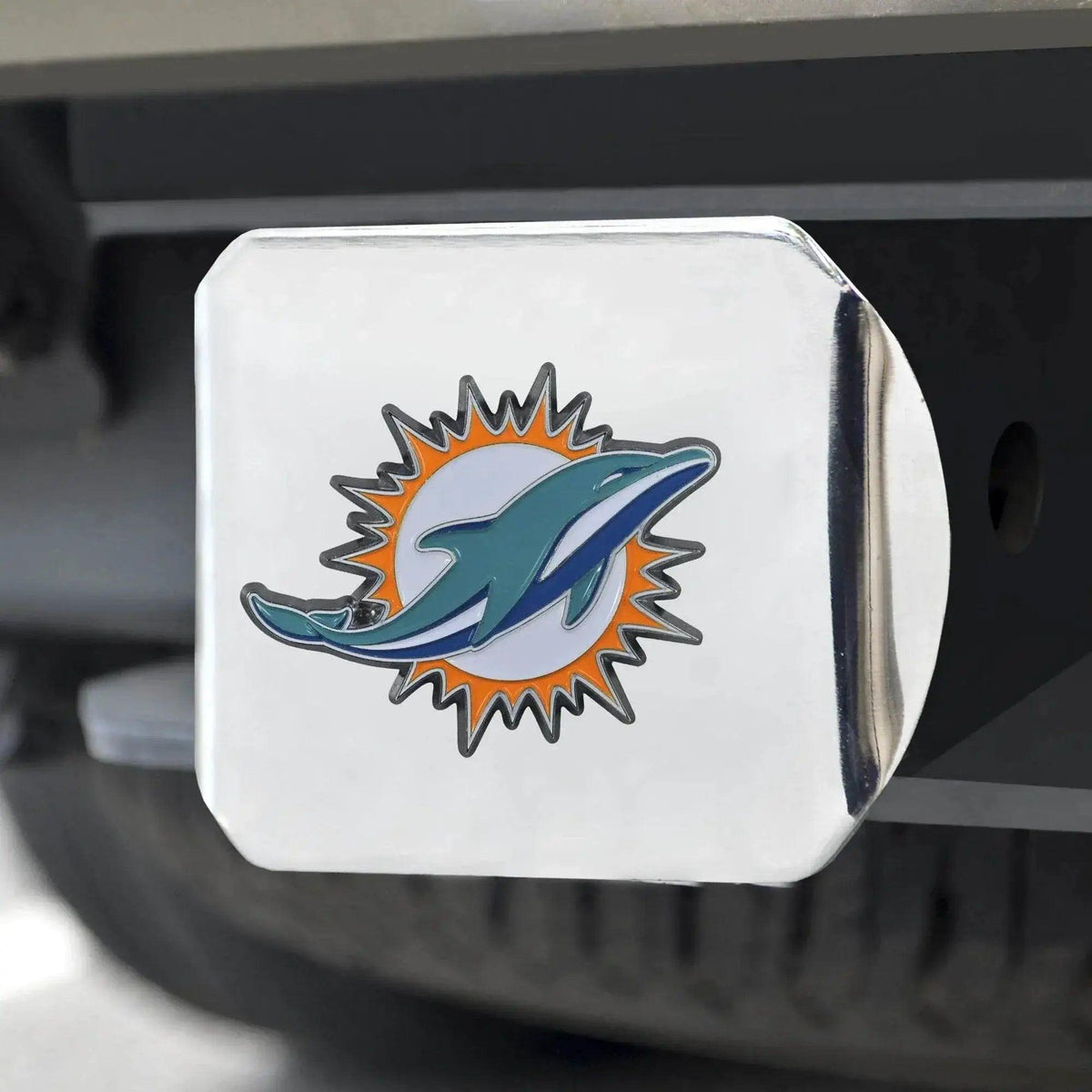  Miami Dolphins Hitch Cover Chrome Emblem 3D Logo Pride -  ToylandEU™
