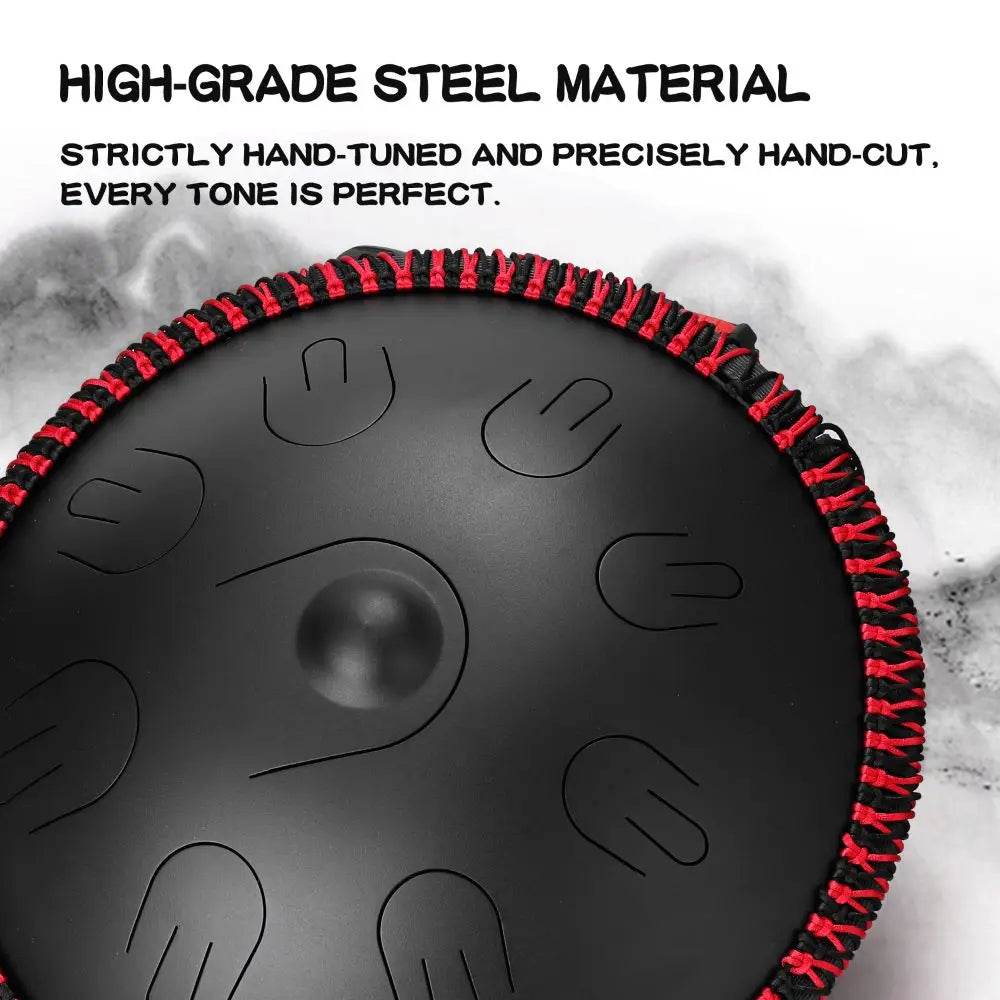 Hluru Music Drum 9 Notes Handpan 14 Inch D Minor Steel Tongue Drum Yoga Meditation Percussion Instrument - ToylandEU