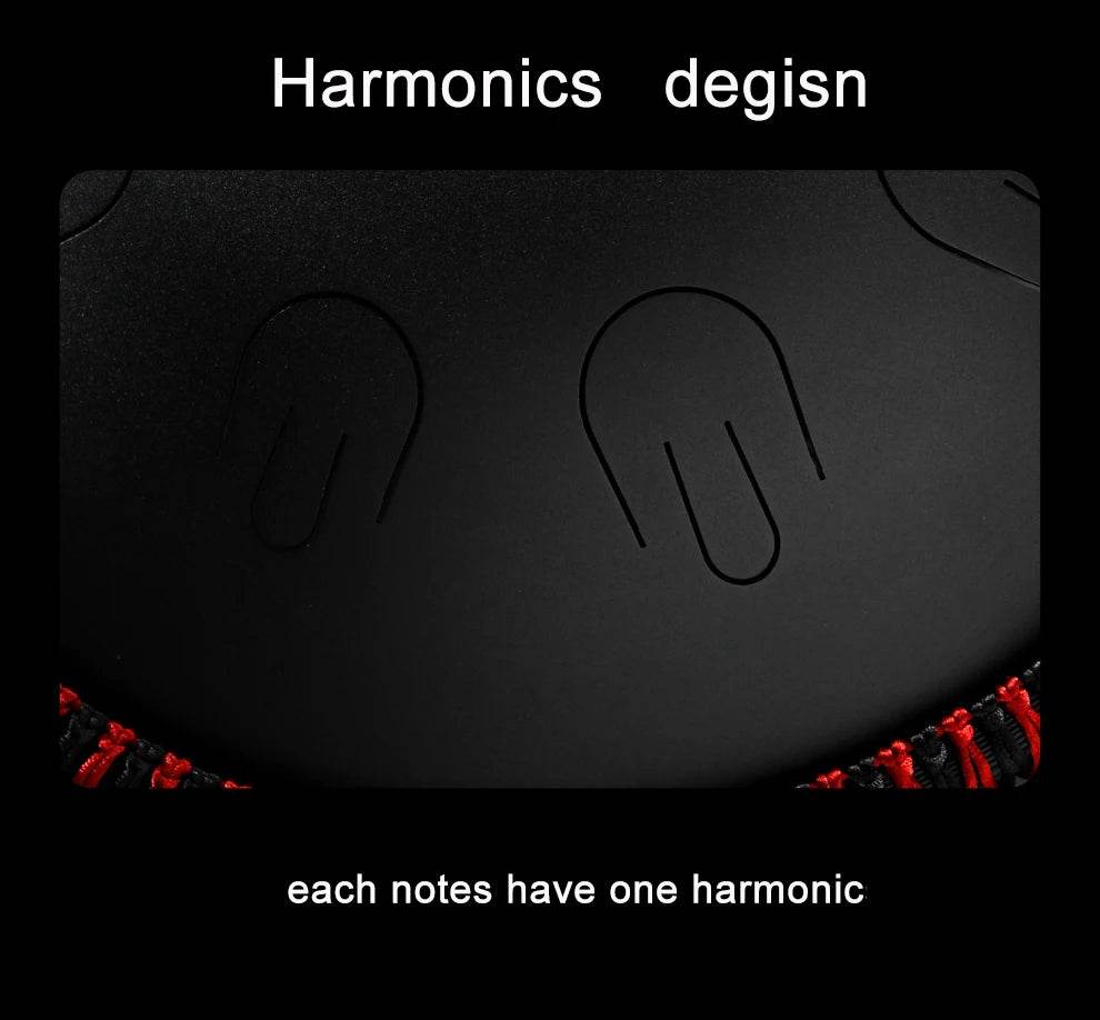 Hluru Music Drum 9 Notes Handpan 14 Inch D Minor Steel Tongue Drum Yoga Meditation Percussion Instrument - ToylandEU