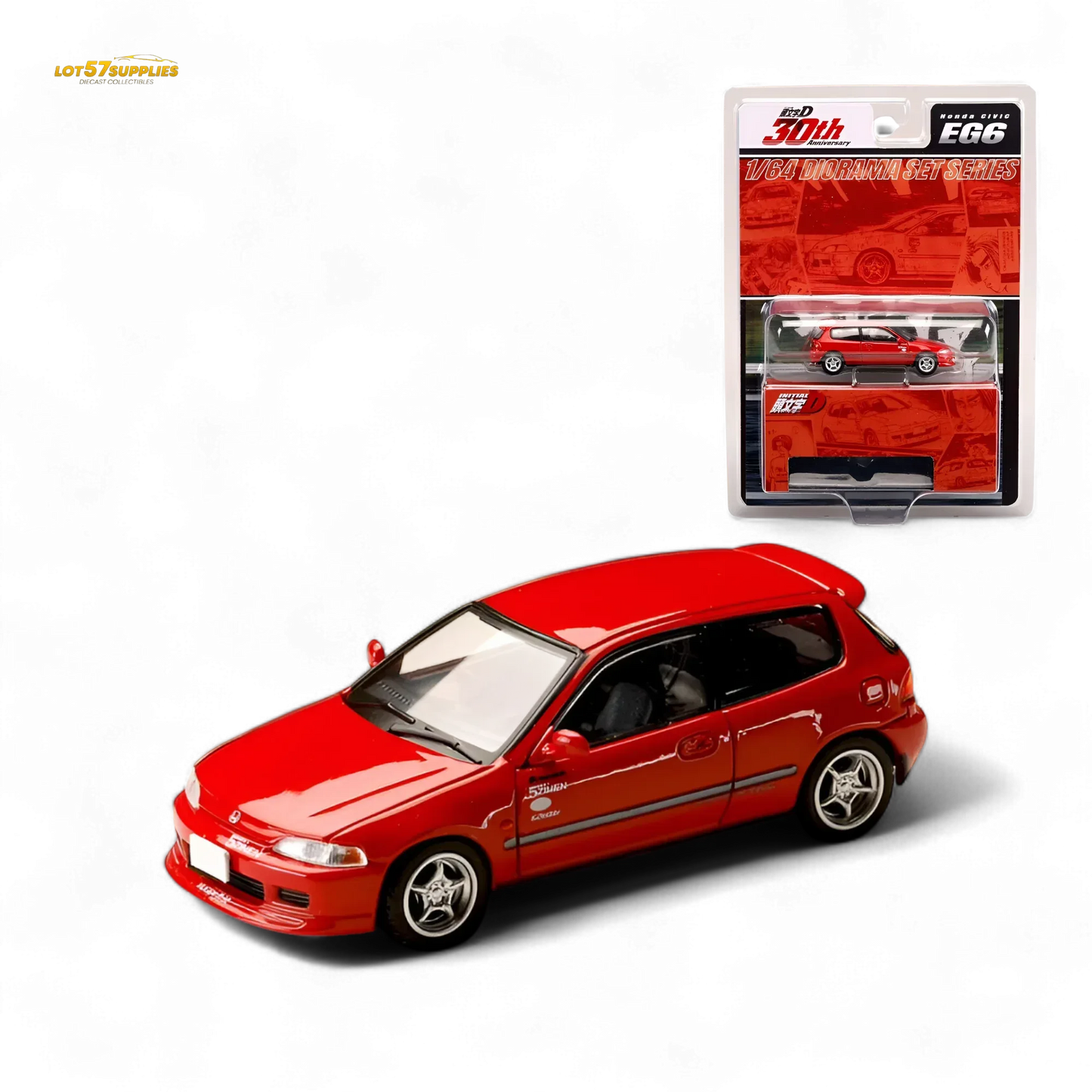 Hobby Japan Honda Civic EG6 Red 1:64 - ToylandEU