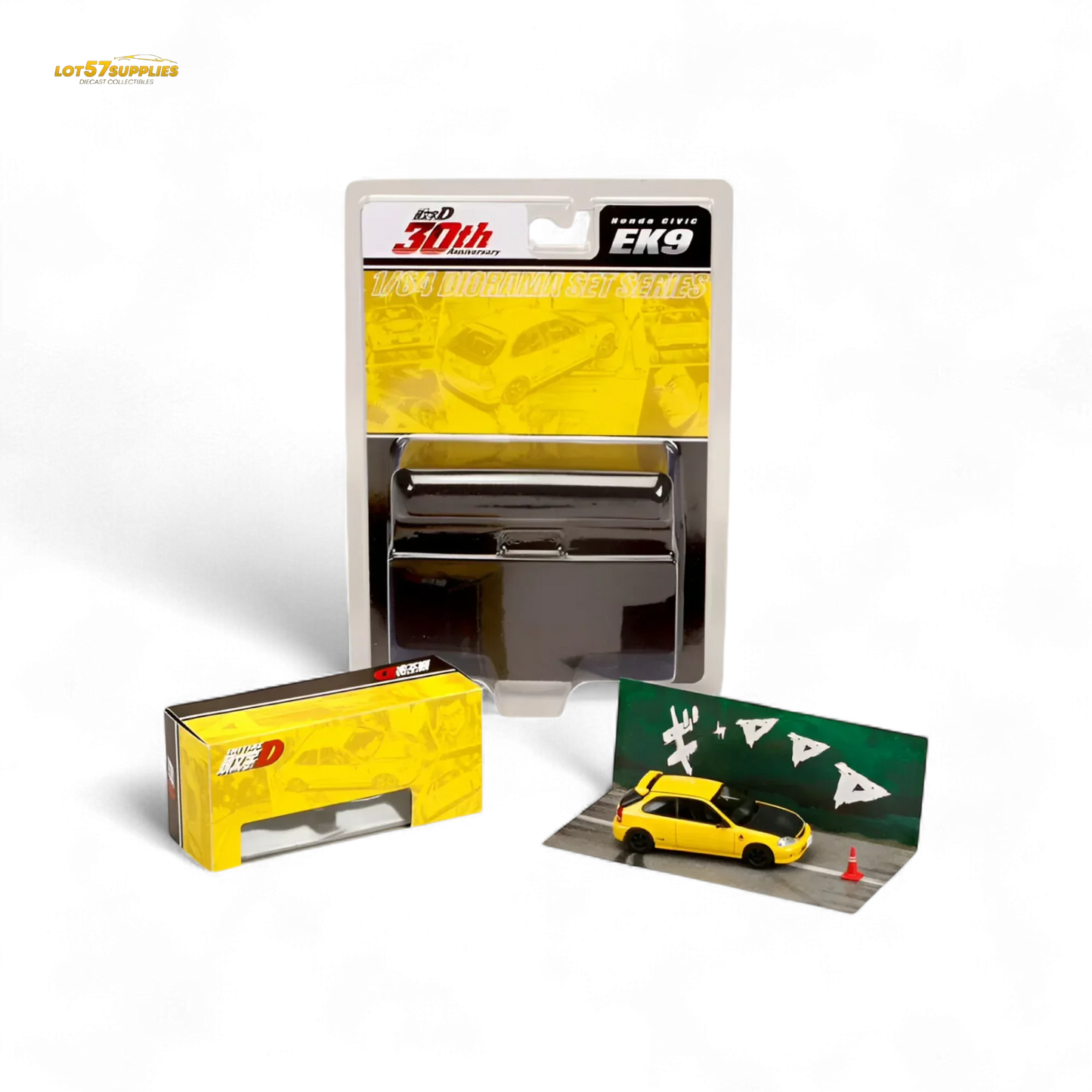 Hobby Japan Honda Civic EK9 Yellow 1:64 - ToylandEU