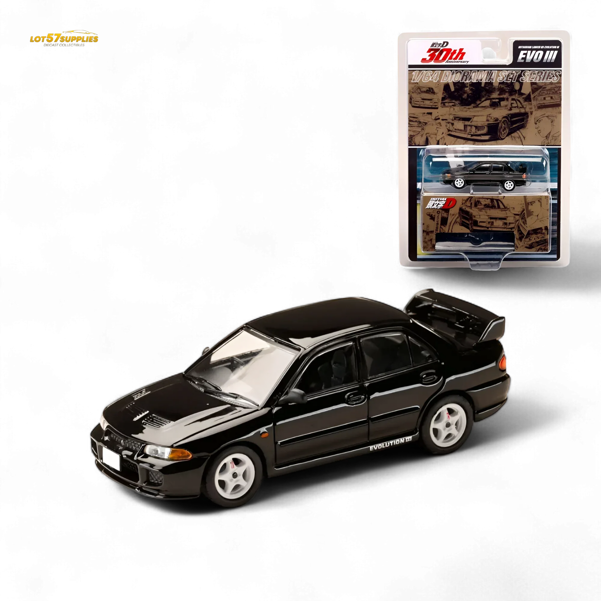 Hobby Japan Mitsubishi Lancer Evo III Black 1:64 - ToylandEU