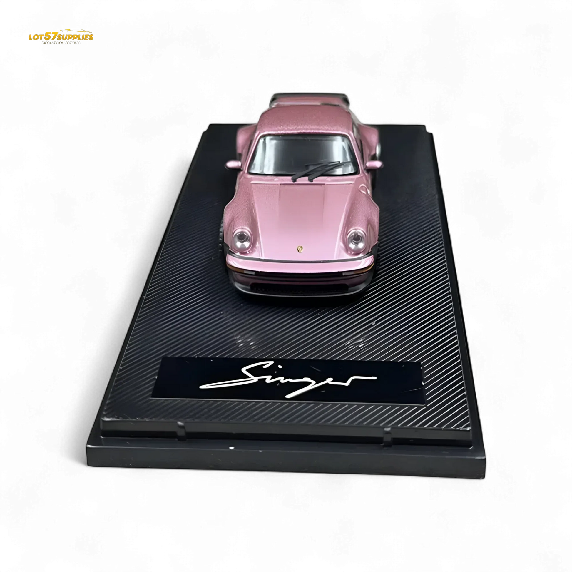 HobbyFans Porsche Singer 930 Turbo Study Ghost Player Custom Pink 1:64 - ToylandEU