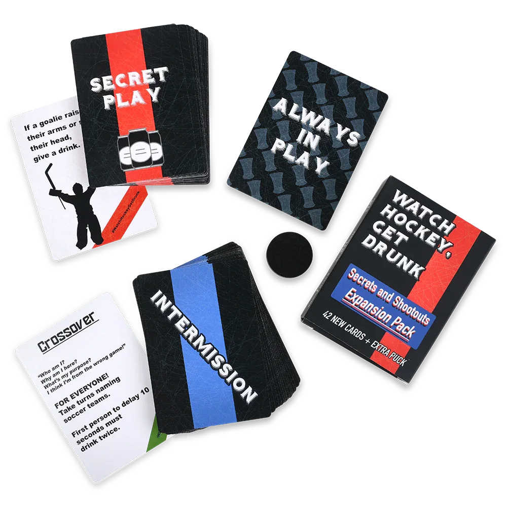 Watch Hockey Get Drunk Expansion Pack With Secret Cards - Falling Whale Games