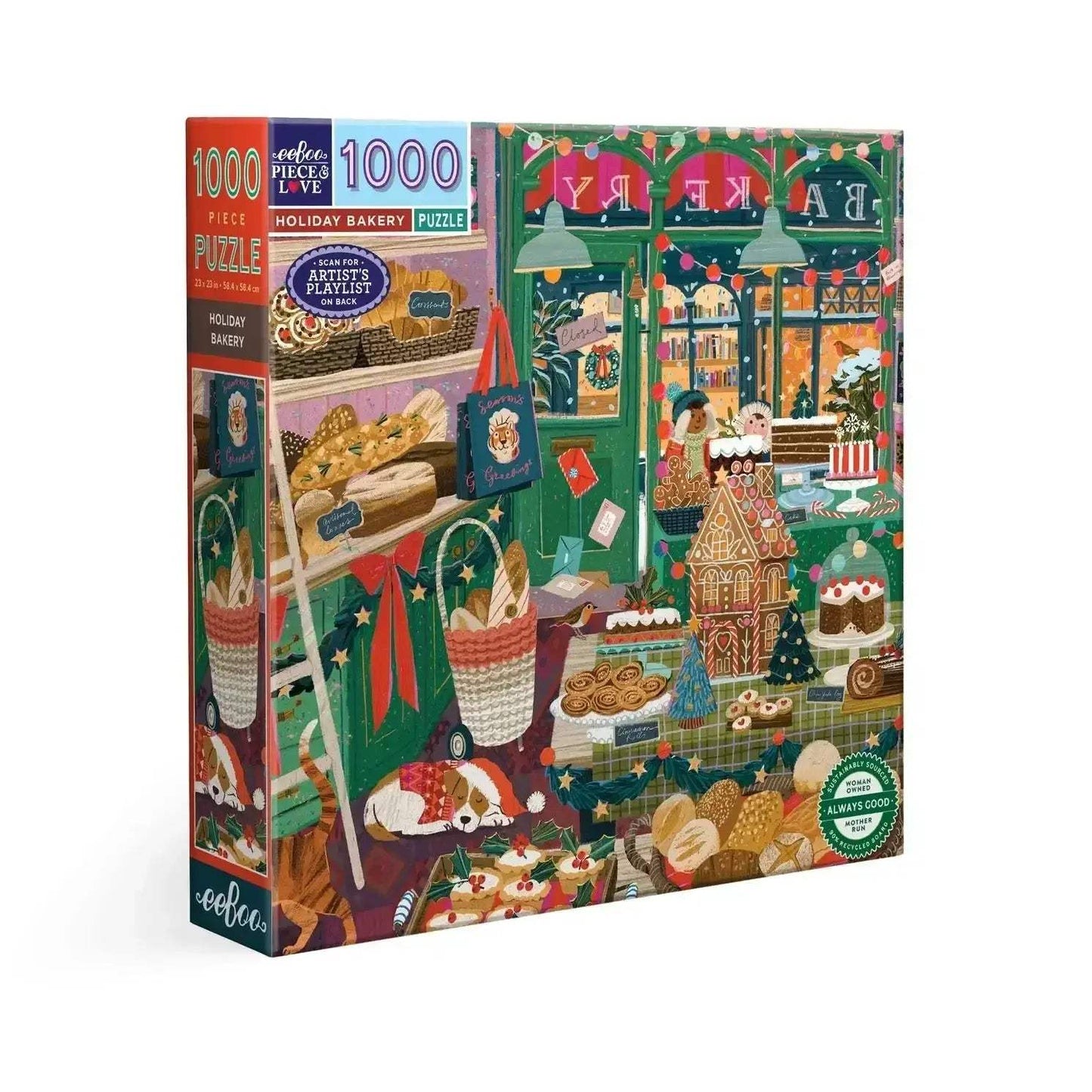 Holiday Bakery 1000 Piece Jigsaw Puzzle With Ribbon Cut Pieces - ToylandEU