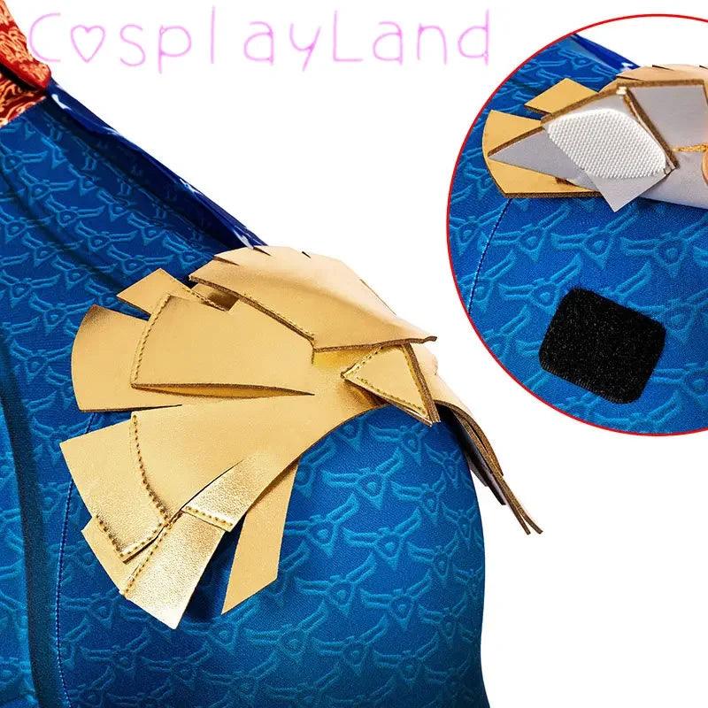  Homelander Cosplay Costume Jumpsuit With Cloak 