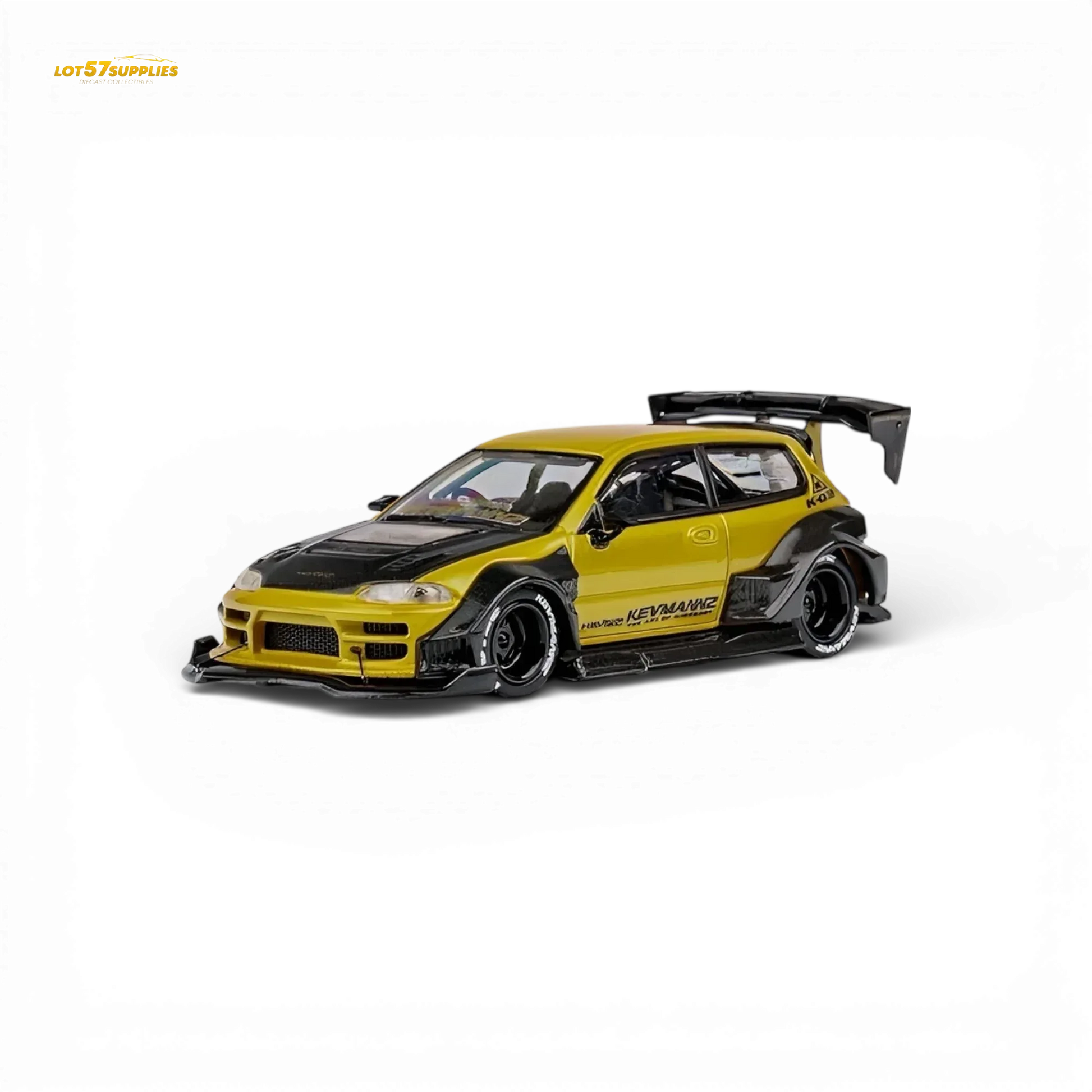 Honda Civic EG Diecast Model Kevmannz GT Carbon Fiber Decals - ToylandEU
